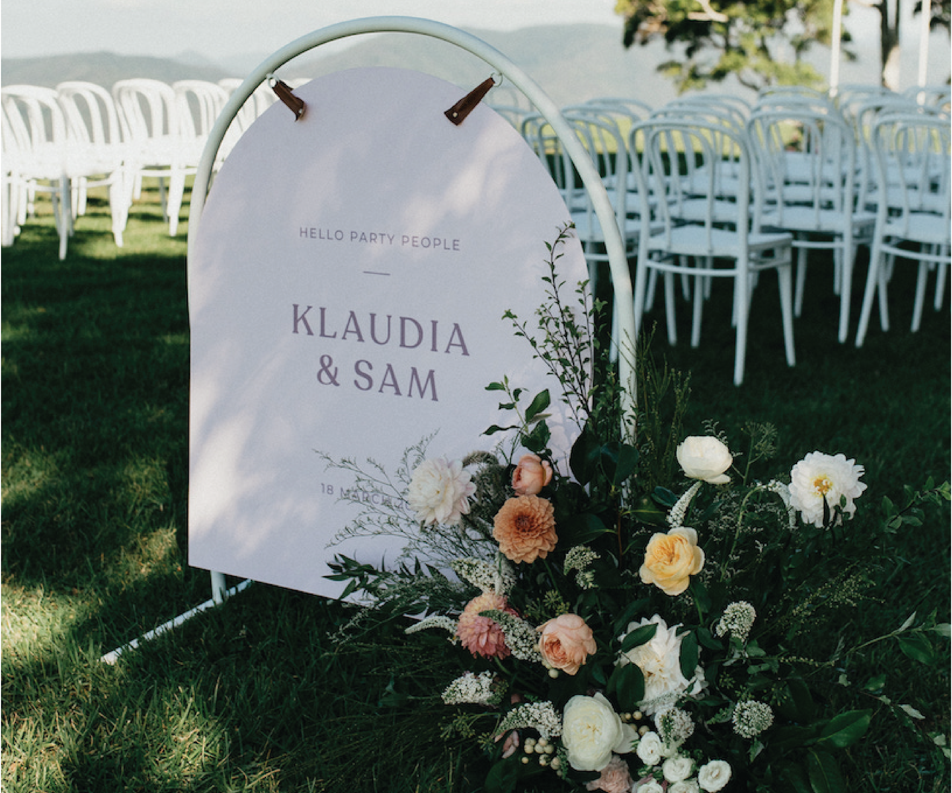 Klaudia and Sam Welcome Sign
